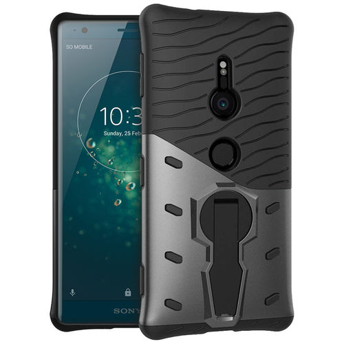 Slim Shield Tough Shockproof Case & Stand for Sony Xperia XZ2 - Grey